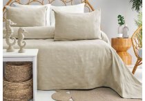 Бамбуковое покрывало с наволочками Saheser - Zeta Beige (Турция), 240 х 260 см